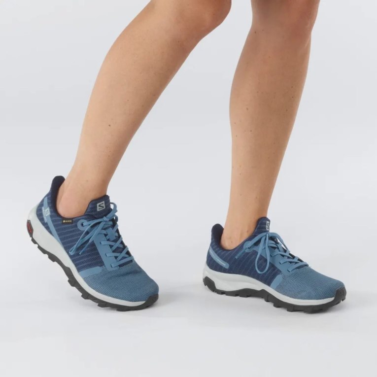 Tenis Senderismo Salomon Outbound Prism GTX Mujer Azules | MX GZMQ637